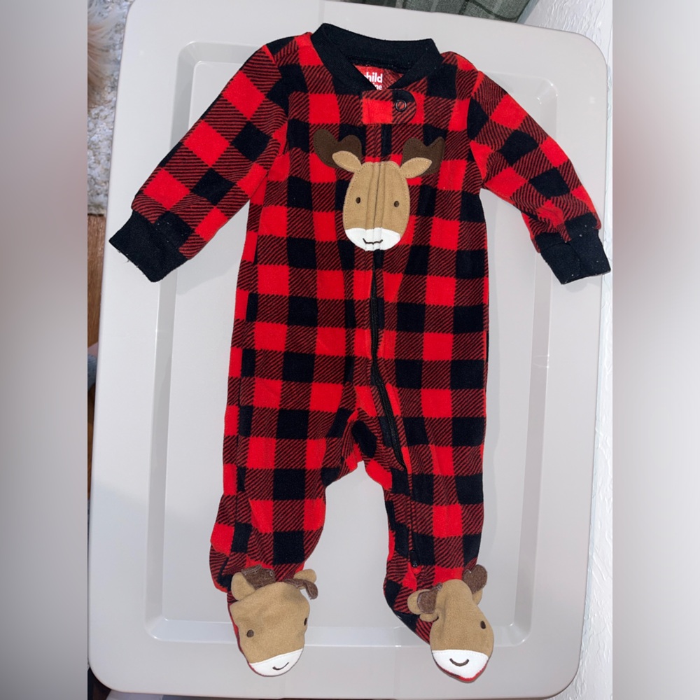 Fleece Christmas 0-3 month sleeper